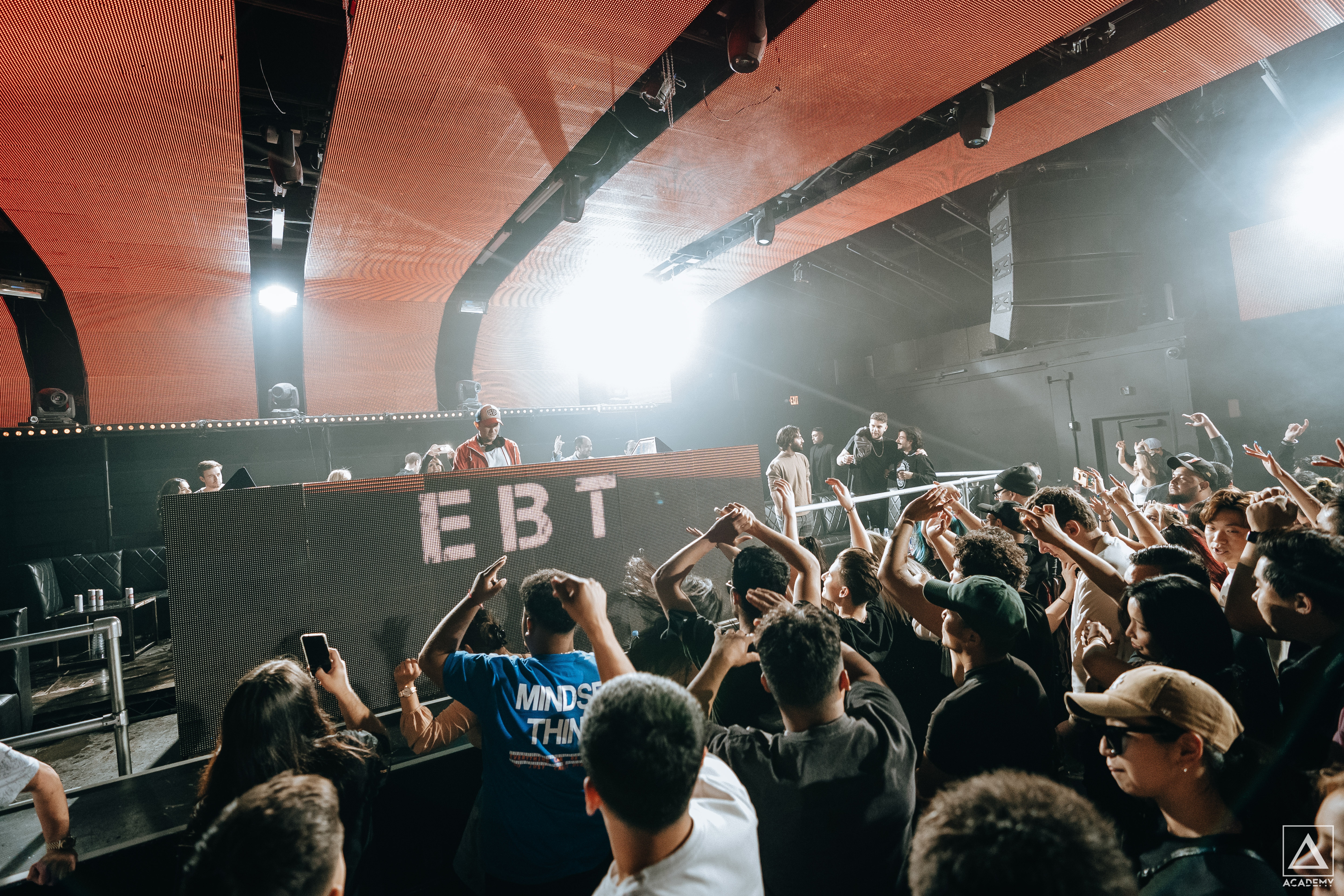 E.B.T. headlining The Academy — crowd with hands up